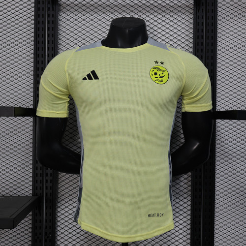 2025-26 Algeria special version yellow soccer jersey size(The player version is more slim fit, it is recommended to buy one size larger)