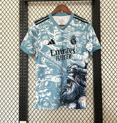 2025-26 Real Madrid Blue And White Special Jersey