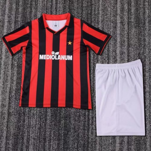 1990-1991 AC Milan   home retro kid kit