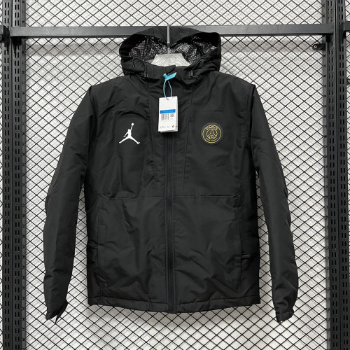 2024-25 Paris Saint Germain   Black Cotton Jacket