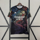 2024-25 Real Madrid black colorful dragon jersey