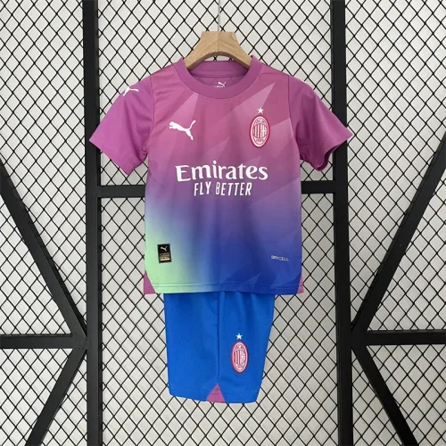 AC Milan 2023-24 kids away soccer jerseys