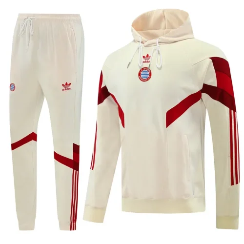 2024-25 Bayern light yellow hoodie suit