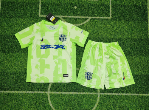 2024-25 Barcelona  Third away Travis Scott Edition Kids Kit