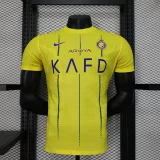 Saudi Al Nassr 2023-24 Ronaldo Player version home soccer jerseys   (The player version is more slim fit, it is recommended to buy one size larger)