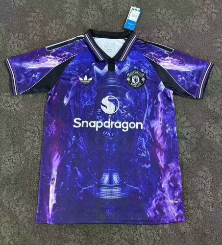 2025-26 Manchester United  Gold cup purple special jersey