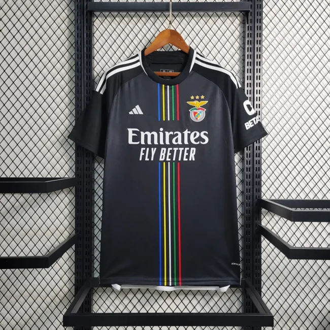 Benfica 2023-24 black away Soccer jersey