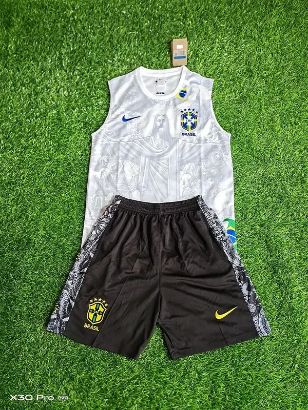 2025-26 Brazil white vest suit