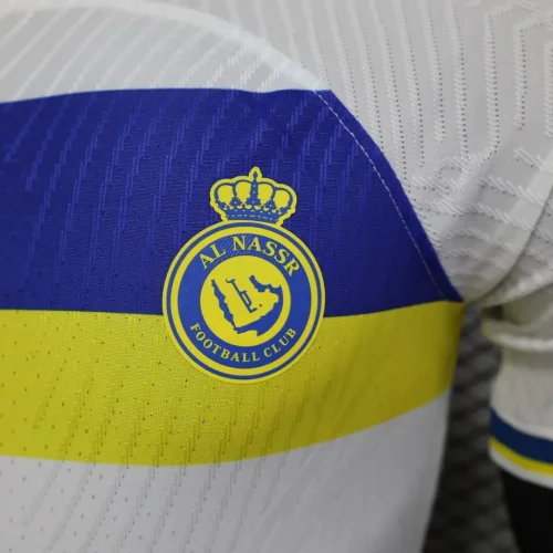 New Saudi Al-Nassr Second Away White Player version soccer jerseys   (The player version is more slim fit, it is recommended to buy one size larger)