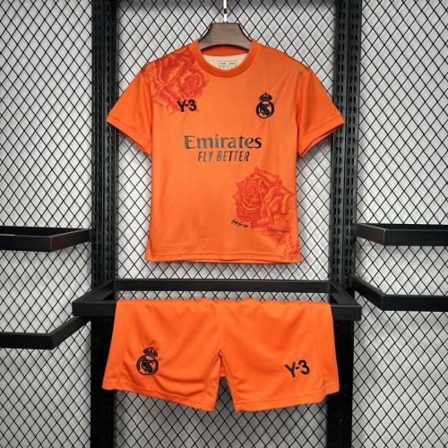 2024-25 Real Madrid  Y3 Rose Special Edition orange Kids Kit