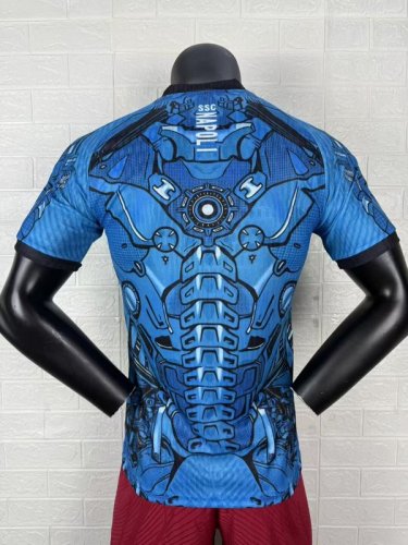 2025-26 Napoli blue Coca Cola Player version jersey   (The player version is more slim fit, it is recommended to buy one size larger)