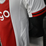 2025-26 Ajax home player version jersey    (The player version is more slim fit, it is recommended to buy one size larger)