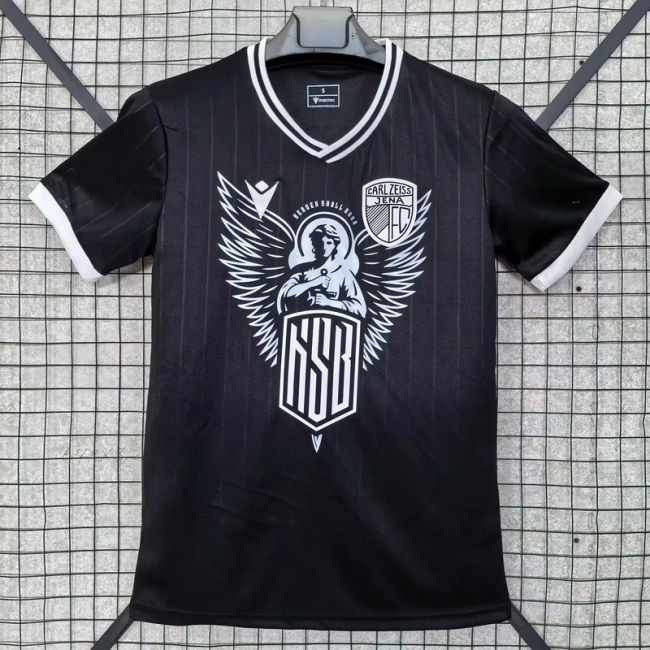 2025-26 Carl Zeiss Jena Pre-Match Special black soccer jersey