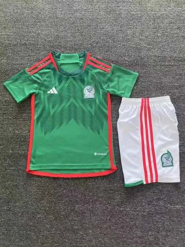 2022 Mexico home game kids soccer jerseys