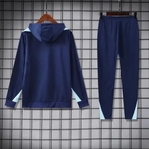france 2024-25 navy blue hooded training suit