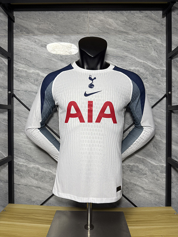 2025-26 .Tottenham  home long sleeve player version jersey  (The player version is more slim fit, it is recommended to buy one size larger)