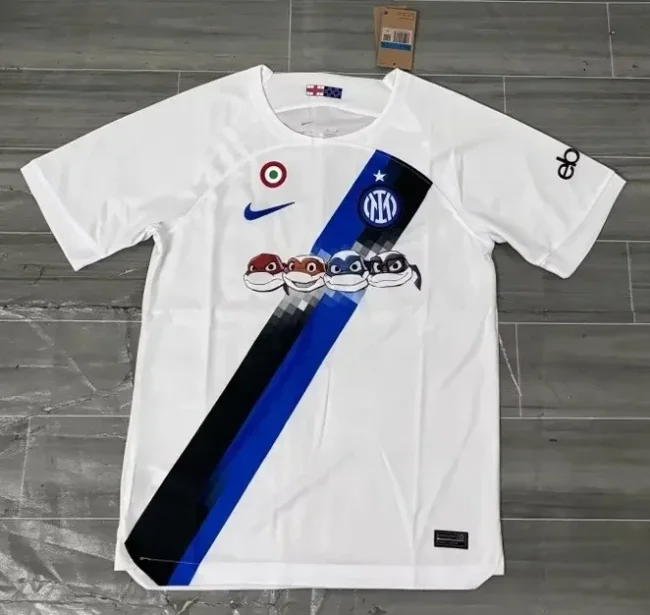 Inter Milan 2023-24 away white Ninja Turtles soccer jerseys