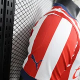 Player Version 2024-25 Chivas Guadalajara Home(The player version is more slim fit, it is recommended to buy one size larger)