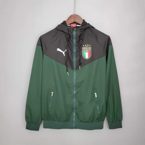 2021 Italy Black Green Windbreaker