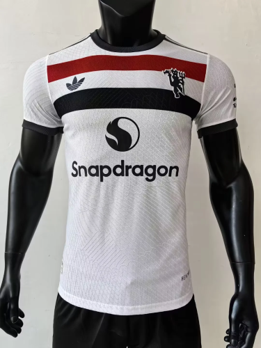 2024-25 Manchester United third away white player version jersey(The player version is more slim fit, it is recommended to buy one size larger)