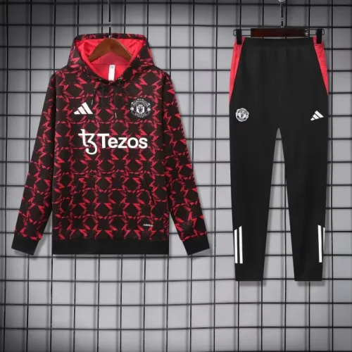 Manchester United 2024-25 red hooded tracksuits