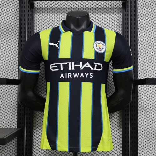 2024-25 Manchester City yellow and black player version jersey(The player version is more slim fit, it is recommended to buy one size larger)