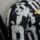 2025-26 Barcelona black and white special player version jersey   (The player version is more slim fit, it is recommended to buy one size larger)