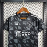 Ajax 202324 Black 2 away kids soccer jerseys