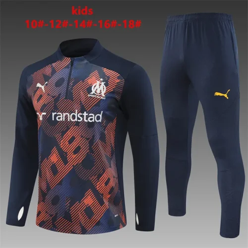 2024-25 Marseille half-zip royal blue suit [camouflage] (kids)