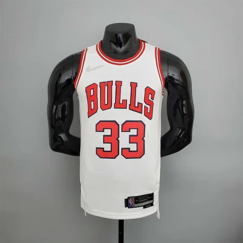 75th Anniversary Pippen #33 Bulls White