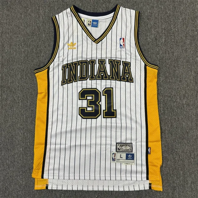 Pacers Retro No. 31 Miller White Jersey