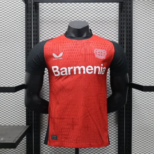 2024-25 Leverkusen home player version(The player version is more slim fit, it is recommended to buy one size larger)