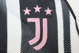 2025-26 Juventus   home kid kit with sponsor