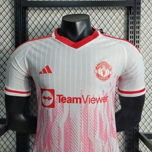 2023-24 Player Manchester United  White Special Edition  jersey(The player version is more slim fit, it is recommended to buy one size larger)