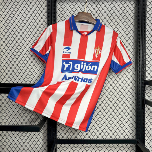 2001-02 Sporting Gijon  de Gijon Home Retro Jersey