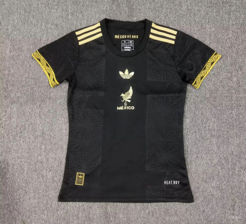 2025-26 Mexico black and gold special woman jersey