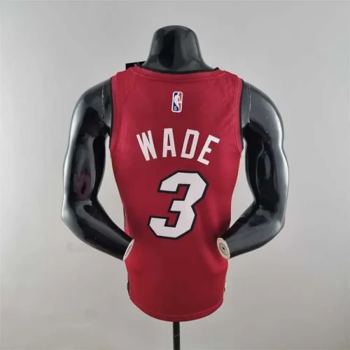 75th Anniversary Miami Heat Jordan WADE #3 Burgundy NBA Jersey