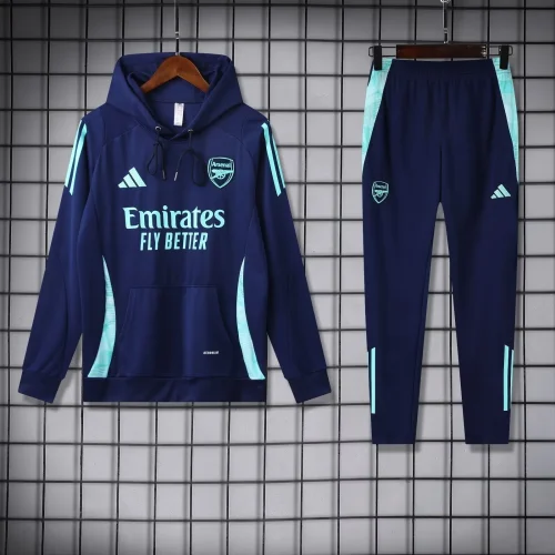 arsenal 2024-25 navy blue hooded tracksuits