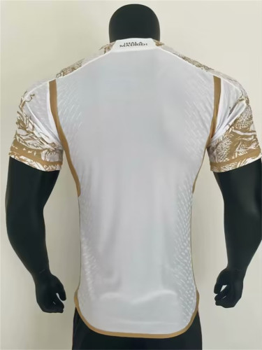 2023-24 Real Madrid White-Gold Dragon Special Edition Player version Jersey(The player version is more slim fit, it is recommended to buy one size larger)