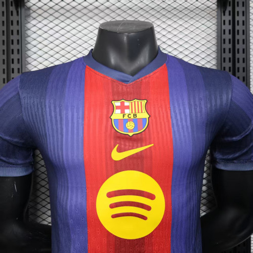 2025-26 Barcelona blue and red special playr version jersey  (The player version is more slim fit, it is recommended to buy one size larger)