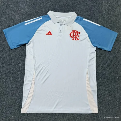 flamengo 2025 light blue polo shirt