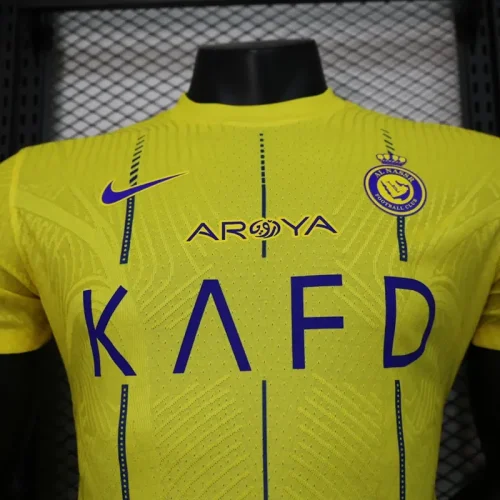 Saudi Al Nassr 2023-24 Ronaldo Player version home soccer jerseys   (The player version is more slim fit, it is recommended to buy one size larger)