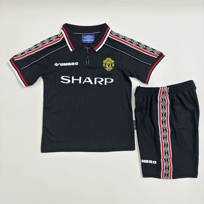 1998-99 .Manchester United  away retro kid kit