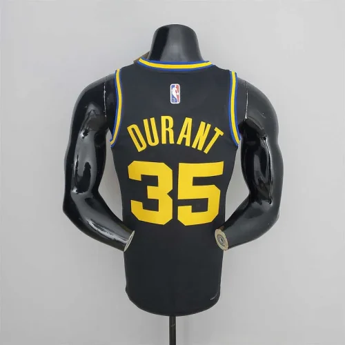 2022 Season Durant #35 Warriors City Edition Black NBA Jersey
