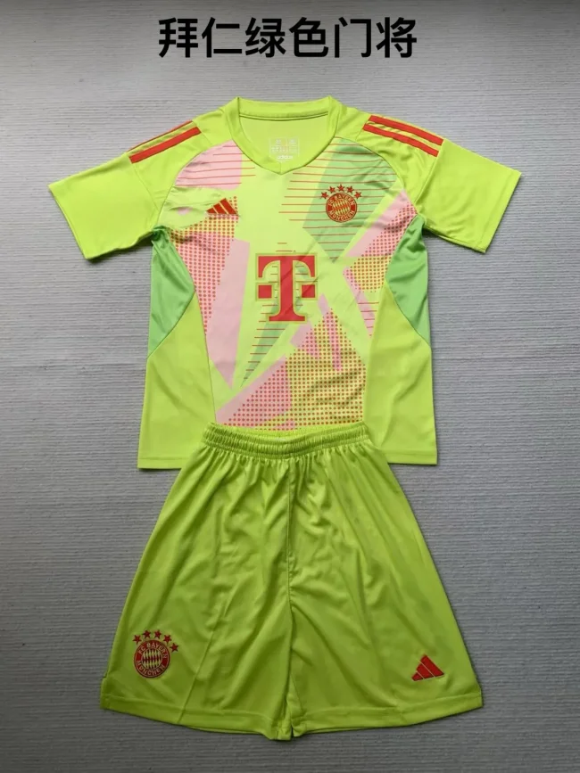 Bayern Munich  2024-25 goalkeeper kids soccer jerseys