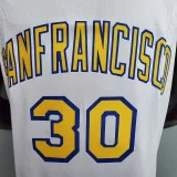 Curry #30 Golden State Warriors Retro white