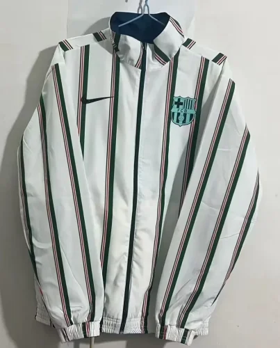2023-24 Barcelona green white REVERSIBLE windbreaker