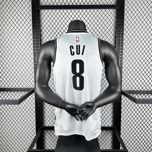 Brooklyn Nets White #8 CUI Black NBA Jersey