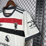2024-25 Manchester United third away white soccer jersey