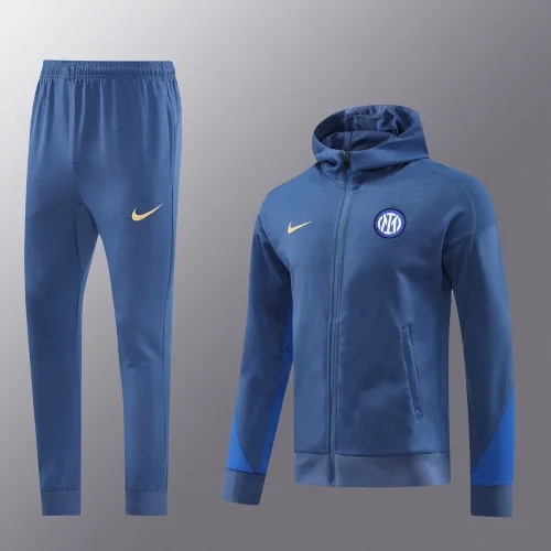 2024 Inter Milan 01 light blue hoodie suit